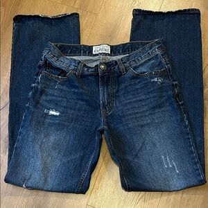 Aeropostale Benton Original Bootcut Dark Blue Distressed Denim Pants